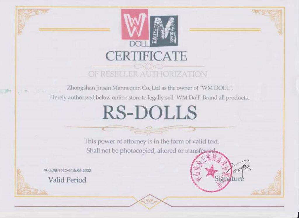 WM Doll Partner Zertifikat RS DOLLS